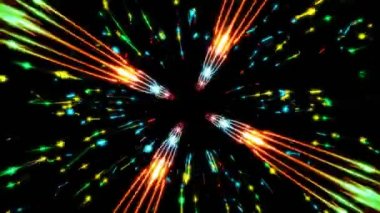 visual rotating space laser lines abstract background for audio track vj loop. 4k footage
