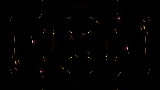 Roterende Glanzende Deeltjes Geometrische Fractal Dans Lus Hoge Kwaliteit Beeldmateriaal — Stockvideo