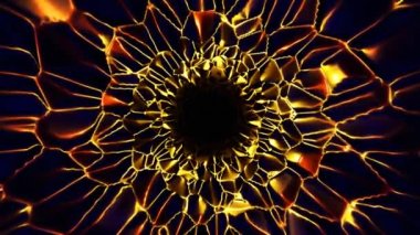 yellow fiery tongues flash to the music beat vj loop background. High quality 4k footage