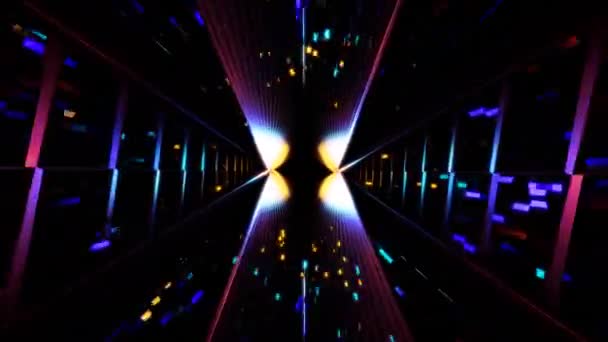 Abstraktní Temný Prostor Sci Futuristický Tunel Smyčka Vysoce Kvalitní Záběry — Stock video