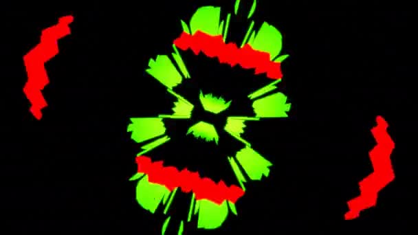 Βρόχο Κόκκινο Πράσινο Φως Τρεμοπαίζει Σκούρο Αφηρημένο Abckground Υψηλής Ποιότητας — Αρχείο Βίντεο