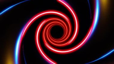 Festival ve konser için spiral vj döngüsü soyut müzik arkaplanı. Yüksek kalite 4k görüntü