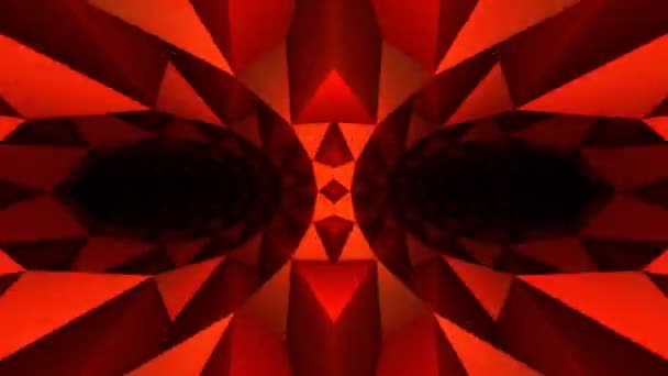 Loop Röd Ändlös Tunnel Musik Abstrakt Bakgrund Högkvalitativ Film — Stockvideo