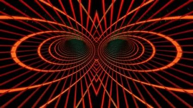 VJ sonsuz kırmızı hız tüneli soyut arkaplanı döngüsü. Yüksek kalite 4k görüntü