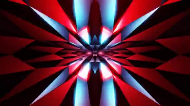 Sci Κόκκινο Μπλε Ατελείωτη Οπτική Μουσικό Αφηρημένο Φόντο Βρόχο Υψηλής — Αρχείο Βίντεο