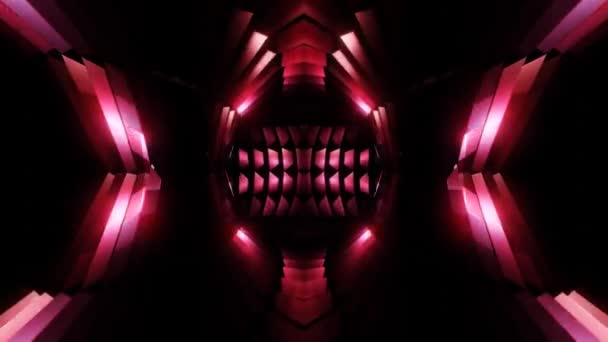 視覚的に光沢のある赤回転ライブイベント音楽抽象的な背景Vjループ 高品質4K映像 — ストック動画