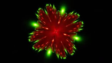 Kırmızı yeşil titreşimli vj döngüsü soyut arkaplan. Yüksek kalite 4k görüntü