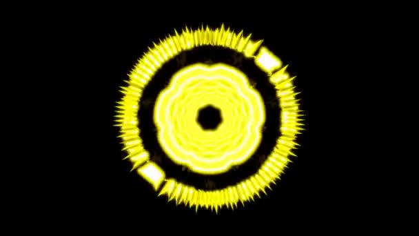 Loop Желтый Музыкальный Фон Эквалайзера Высококачественные Кадры — стоковое видео