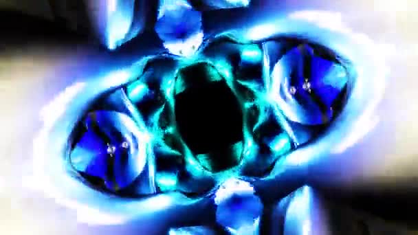 Vibrar Azul Onda Música Colorido Fondo Abstracto Bucle Imágenes Alta — Vídeo de stock