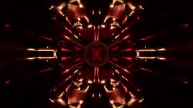 Müzik dalgaları kırmızı titreşimli vj döngüsü. Yüksek kalite 4k görüntü