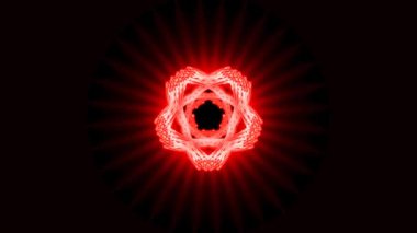  Kırmızı neon topu bilim kurgu müzik arka planı. Yüksek kalite 4k görüntü
