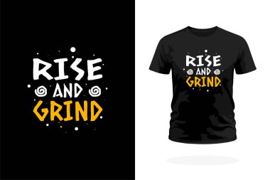 Yüksel ve Öğret Motivasyon Tipografisi Tişört Tasarımı