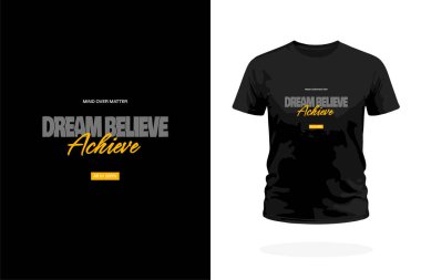 Rüya İnancı Motivasyonal Tipografi Tişört Tasarımı