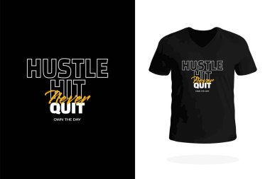 Motivasyon amaçlı beyzbol tişörtü ve Hustle Hit Never Out mesajı. Oyuncular, takımlar ve spor hayranları için mükemmel..