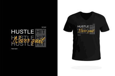 Güçlü Hustle Hit asla spor salonu aşıkları için tasarımı bırakmaz. Sporcular ve fitness hayranları için motive edici spor gömleği.