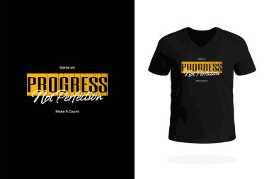 Sahtekarlar ve her gün başarı peşinde koşanlar için tasarlanmış, Gelişim değil mükemmellik içeren cesur ve şık bir tişört..