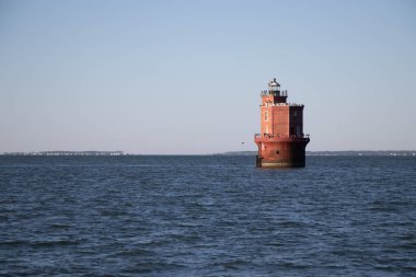 Wolf Trap Light is a caisson lighthouse in the Virigina portion of Chesapeake Bay.