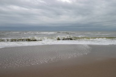 Waves on the beach on the Atlantic Ocean in North Carolina