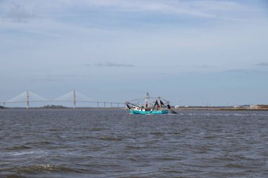 Brunswick, Georgia, United States - November 21, 2022: More than 200 licensed shrimp boats do most of the commercial harvesting in Georgia. The fleet is made up of boats, or trawlers, 20 feet to 100 feet in length.