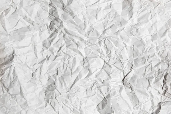 皱皱巴巴的白纸的纹理 — 图库照片