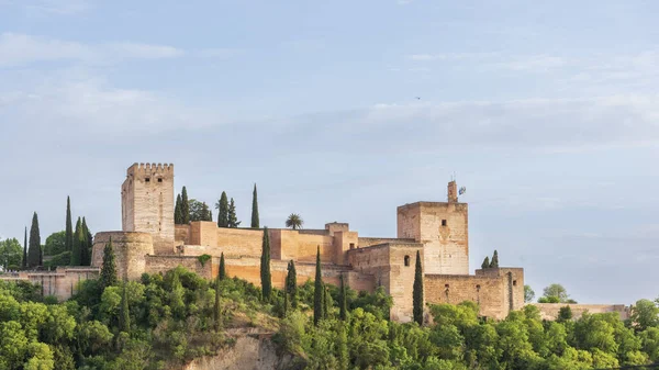 Uitzicht Alcazaba Van Het Alhambra Granada Spanje — Stockfoto