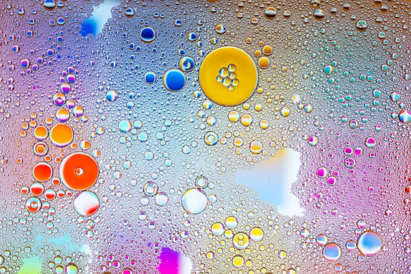 Detail Bubbles Drops Water Various Colors — Stock Photo, Image
