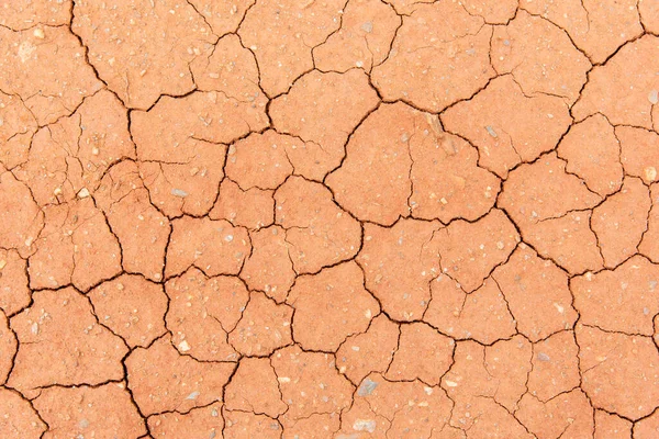 Деталь Тріщин Сухого Ґрунту Через Посуху — стокове фото
