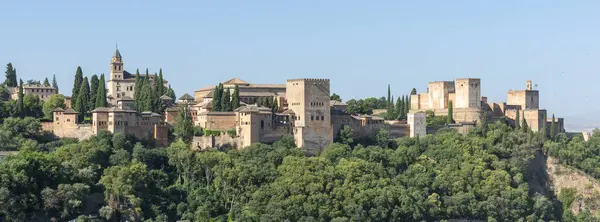 Verschillende Opvattingen Het Alhambra Generalife Vanuit Het Albaicn Granada Spanje — Stockfoto