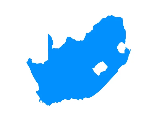 Blue Coloured Map Design Country South Africa Isolated White Background — Stockvektor