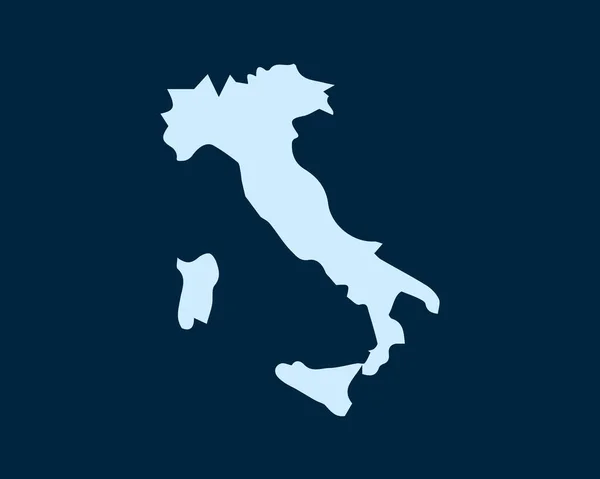 Conceito Desenho Azul Claro País Itália Mapa Isolado Sobre Fundo — Vetor de Stock