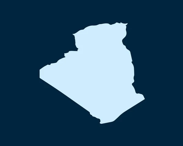 Light Blue Design Concept Country Argélia Mapa Isolado Sobre Fundo — Vetor de Stock