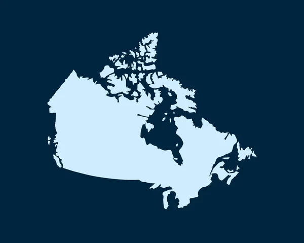 Концепция Светло Голубого Дизайна Карты Канады Изолирована Темно Зеленом Фоне — стоковый вектор