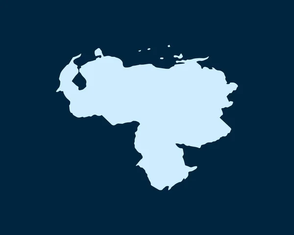 Conceito Design Azul Claro País Venezuela Mapa Isolado Fundo Verde — Vetor de Stock