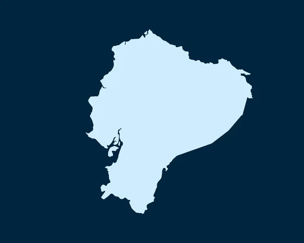 Conceito Design Azul Claro País Equador Mapa Isolado Fundo Verde —  Vetores de Stock
