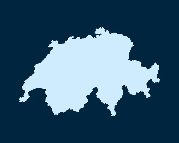 Lichtblauw Design Concept Van Land Zwitserland Kaart Geïsoleerd Donkergroene Achtergrond — Stockvector