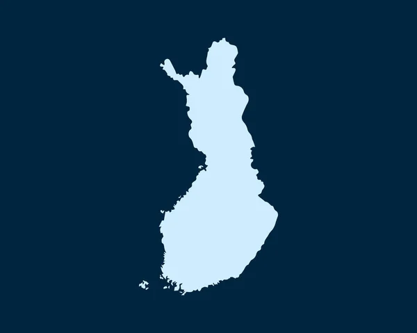 Conceito Design Azul Claro País Finlândia Mapa Isolado Fundo Verde —  Vetores de Stock