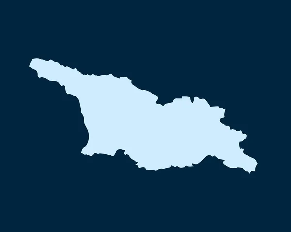 Light Blue Design Concept Country Georgia Mappa Isolata Sfondo Verde — Vettoriale Stock