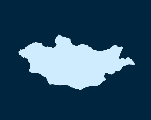 モンゴル国のライトブルーのデザインコンセプト 緑の背景に隔離された地図 ベクトル図 — ストックベクタ