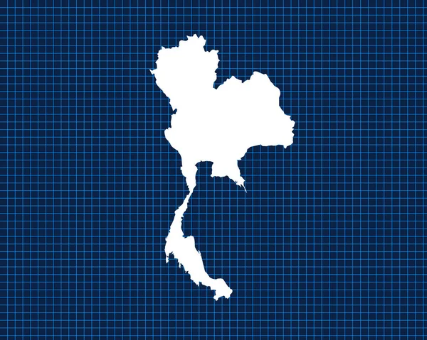 Fehér Térkép Design Elszigetelt Kék Neon Rács Sötét Háttér Ország — Stock Vector