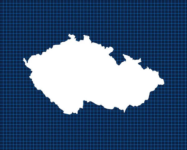 Carte Blanche Isolée Sur Une Grille Néon Bleu Avec Fond — Image vectorielle