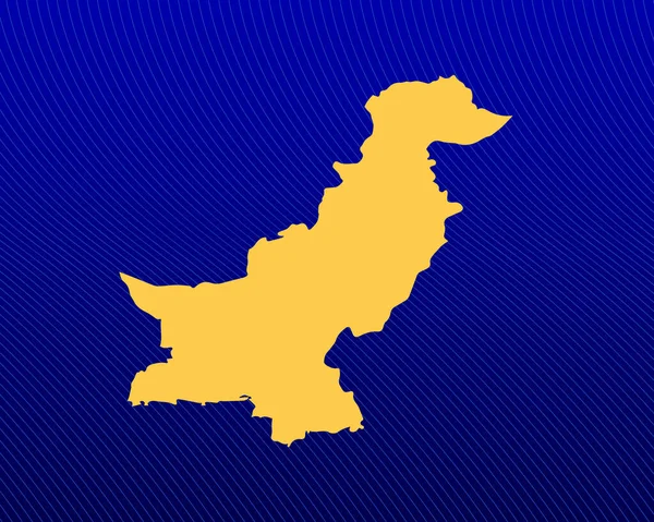 Kék Gradiens Háttér Sárga Térkép Görbe Vonalak Tervezése Ország Pakisztán — Stock Vector