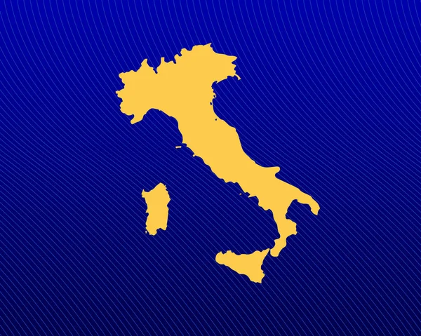 Modrý Gradient Pozadí Žlutá Mapa Zakřivené Čáry Design Země Itálie — Stockový vektor