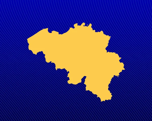 Sininen Kaltevuus Tausta Keltainen Kartta Kaarevat Linjat Suunnittelu Maan Belgia — vektorikuva
