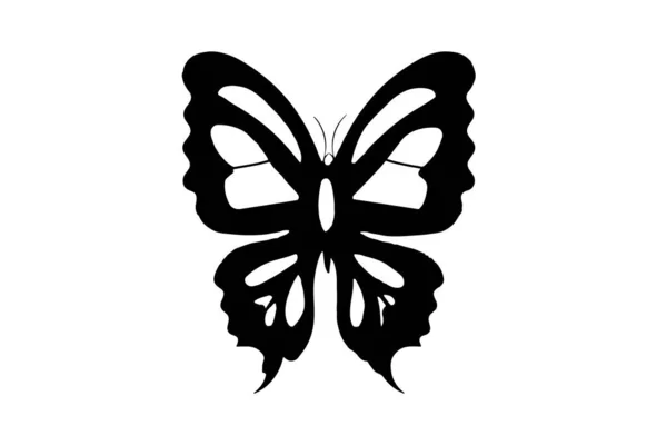 Абстрактное Цифровое Искусство Красивой Бабочки Белом Фоне Векторная Иллюстрация — стоковый вектор