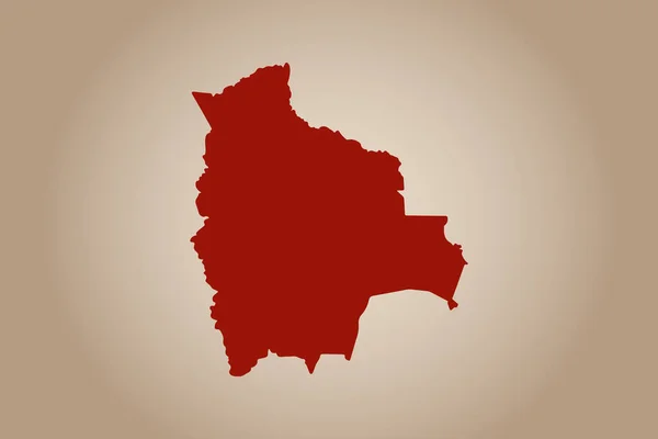 あなたのデザインのための国のボリビアの明白な背景に単離された赤い着色された地図 ベクターのイラスト — ストックベクタ