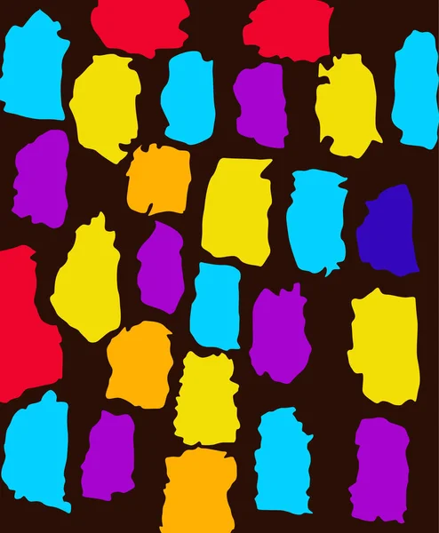 Krásná Abstraktní Malba Různými Barvami Izolované Tmavém Pozadí Vektorová Ilustrace — Stockový vektor