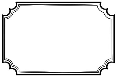 Beyaz arkaplanda izole edilmiş siyah çizgili yatay sınır tasarımı kavramı - vektör illüstrasyonu