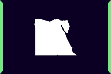 Modern Windows biçim tasarım konsepti. Ülke Mısır 'ın koyu arkaplanından izole edilmiş harita - vektör illüstrasyonu