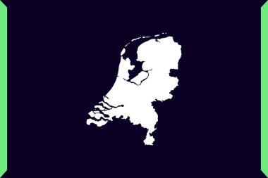 Hollanda 'nın karanlık arka planında izole edilmiş modern Windows biçim tasarım kavramı - vektör illüstrasyonu