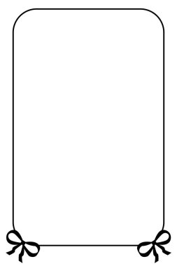 Beyaz arkaplanda izole edilmiş hediye ambalajlı dikdörtgen çerçeve tasarımı kavramı - vektör illüstrasyonu